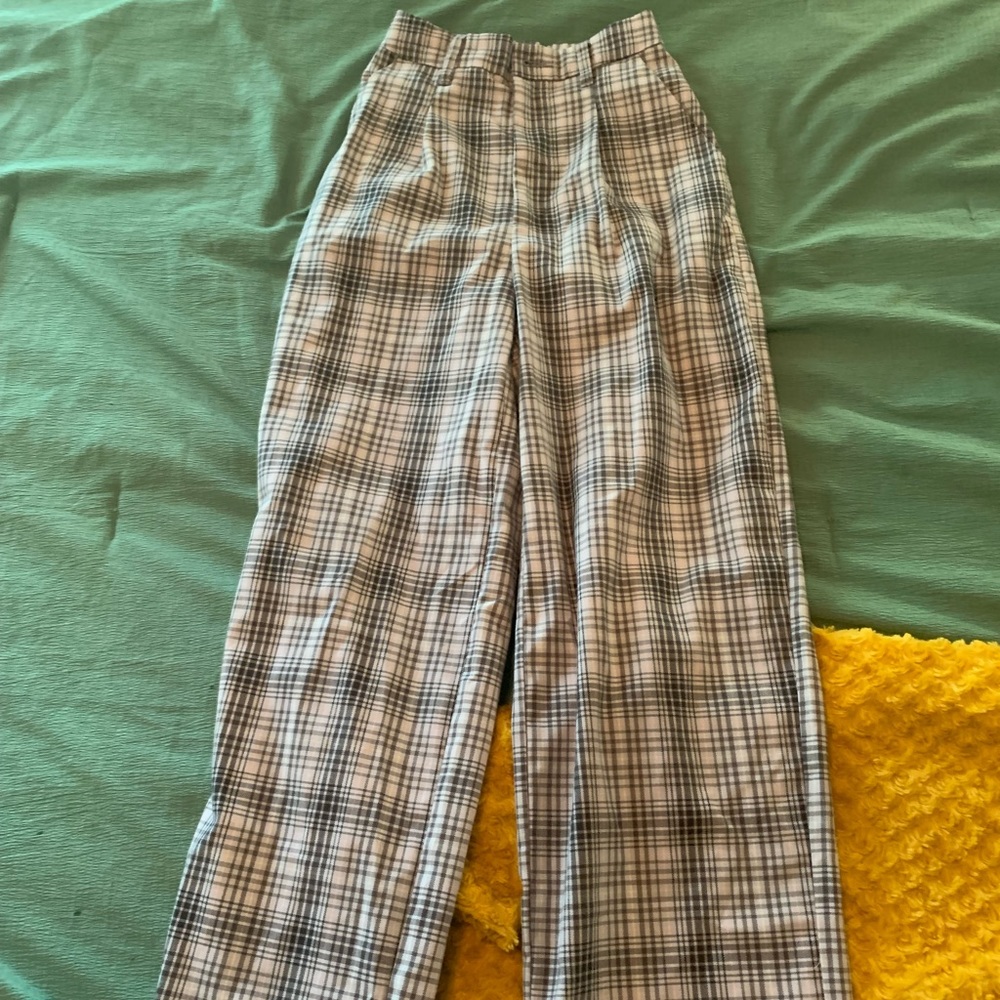 NWOT long plaid pants